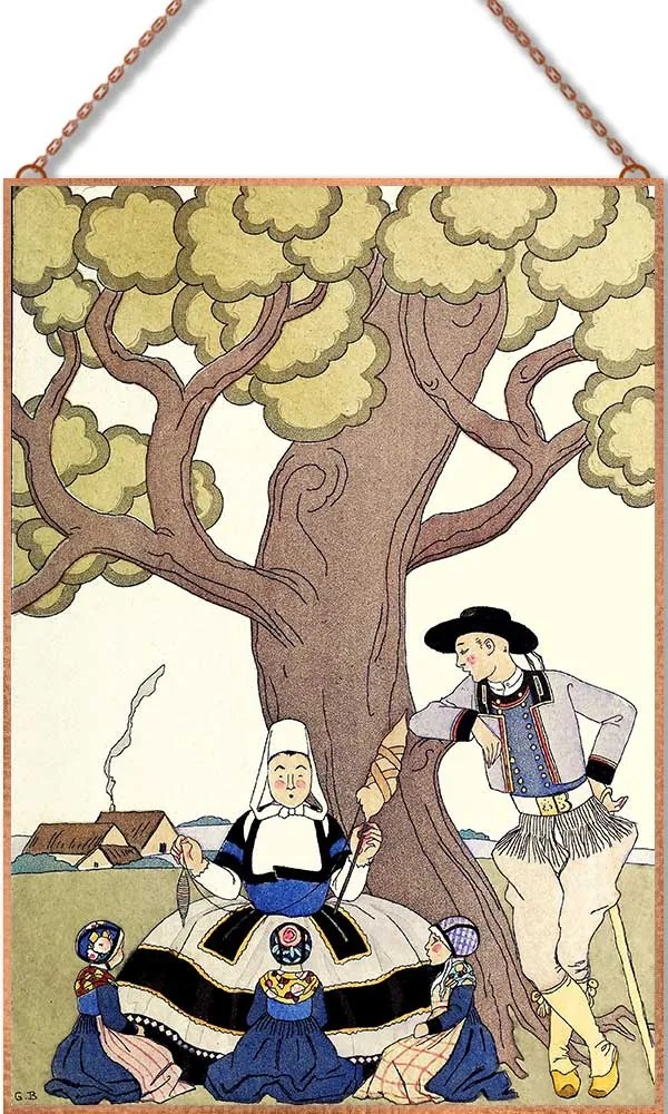 George Barbier - Il-était-une-fois üvegkép, falikép