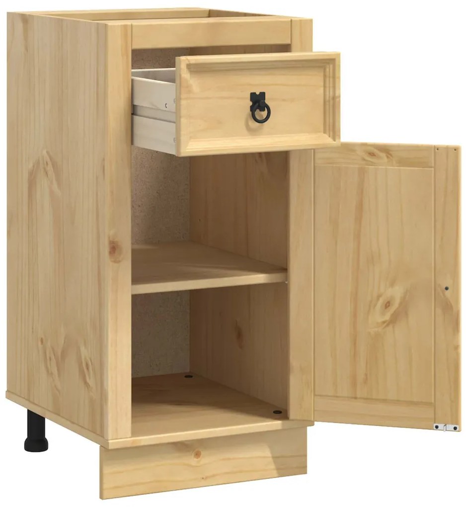 Cabinet fiókkal polcokkal Méz 40 x 46 x 81,5 cm Tömör fenyőfa