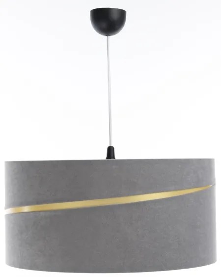 Csillár zsinóron SWING 1xE27/60W/230V szürke/arany