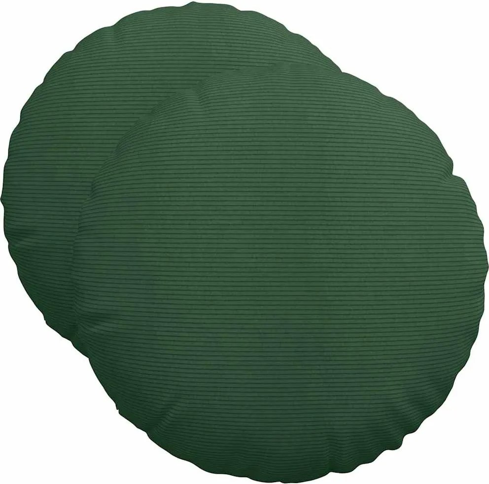 vidaXL Ülőpárnák 2 pcs Sötétzöld Ø 50 cm Bársonyos szövet