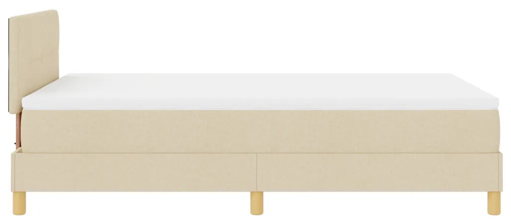 Box tavaszi ágy matraccal és LED krém 120x200 cm szövet