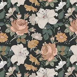 Öntapadós tapéta bútor furnér dekoratív virágok boho zöld