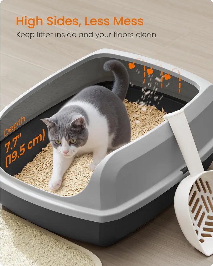 XL magas peremű macskaalmotartó tálca kiscicák és nagy macskák számára