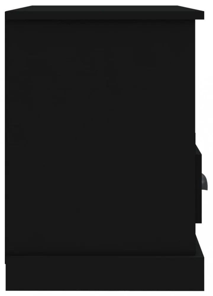 fekete szerelt fa TV-szekrény 80 x 35 x 50 cm