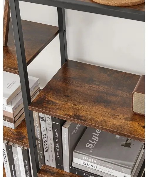 NAVARO könyvespolc barna/fekete