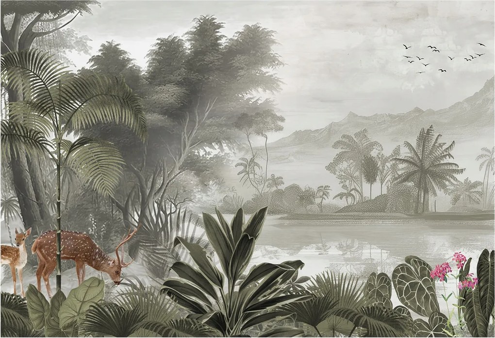 Flizelin fotótapéta Flizelin Design Trópusi oázis 152x104