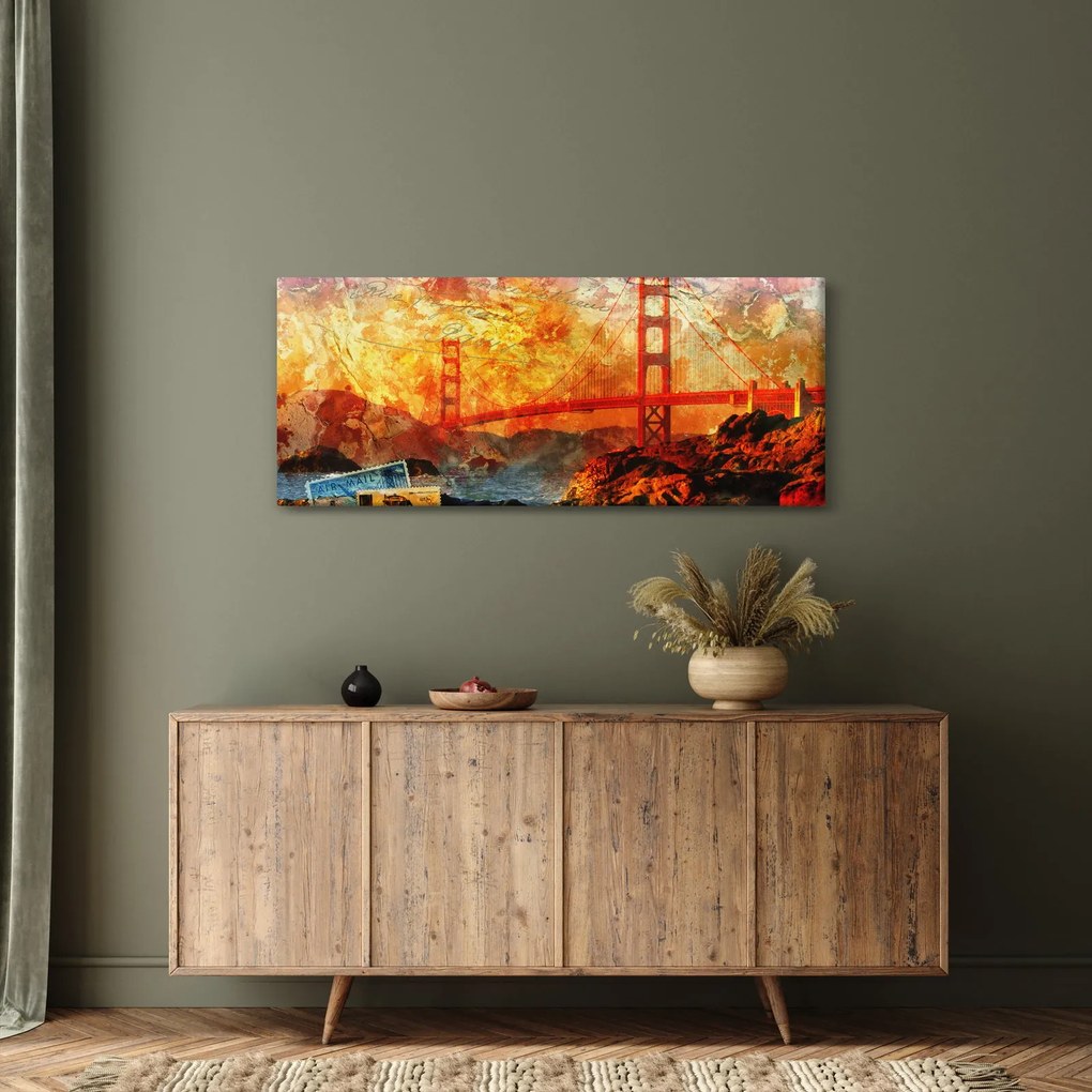 Kép - Golden Gate, San Francisco, Kalifornia (120x50 cm)