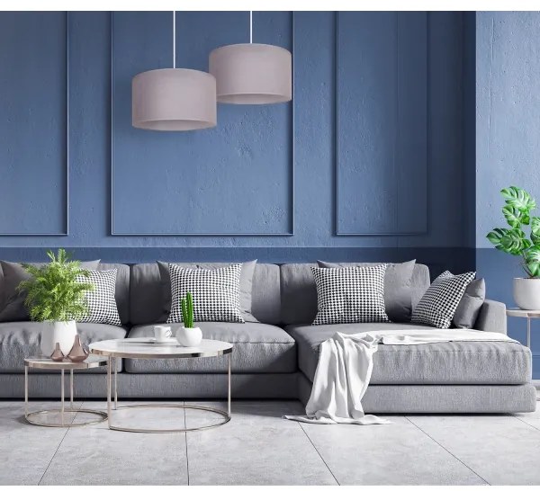 Duolla - Csillár zsinóron BRISTOL 1xE27/40W/230V átm. 45 cm szürke