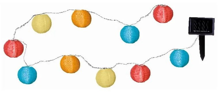 Festival kültéri napelemes LED fényfüzér, hosszúság 2,7 m - Star Trading