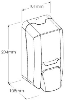 Merida Hygiene Control Mini folyékony szappanadagoló, fehér