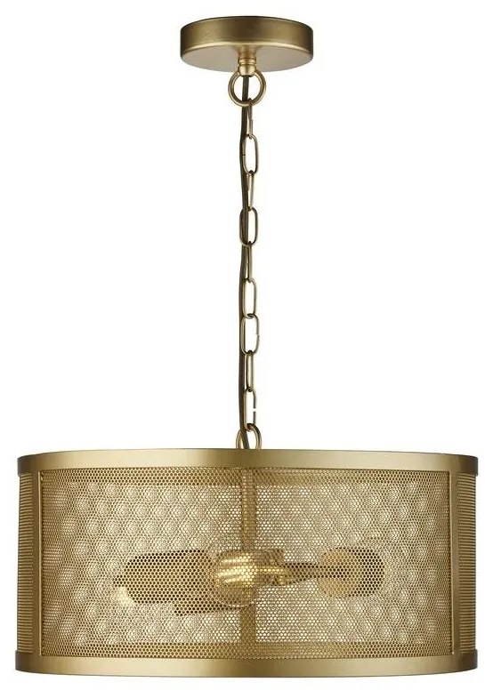 Searchlight 12483-3GO - Csillár láncon FISHNET 3xE27/60W/230V arany