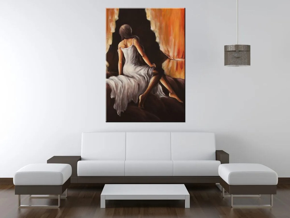 Gario Kézzel festett kép Szép lány Méret: 120 x 80 cm