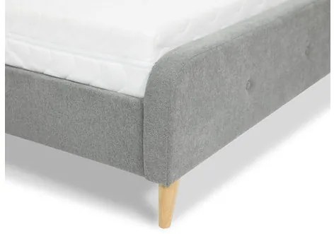 Franciaágy 140 cm Lomaha New (szürke) (ágyráccsal). 1104167