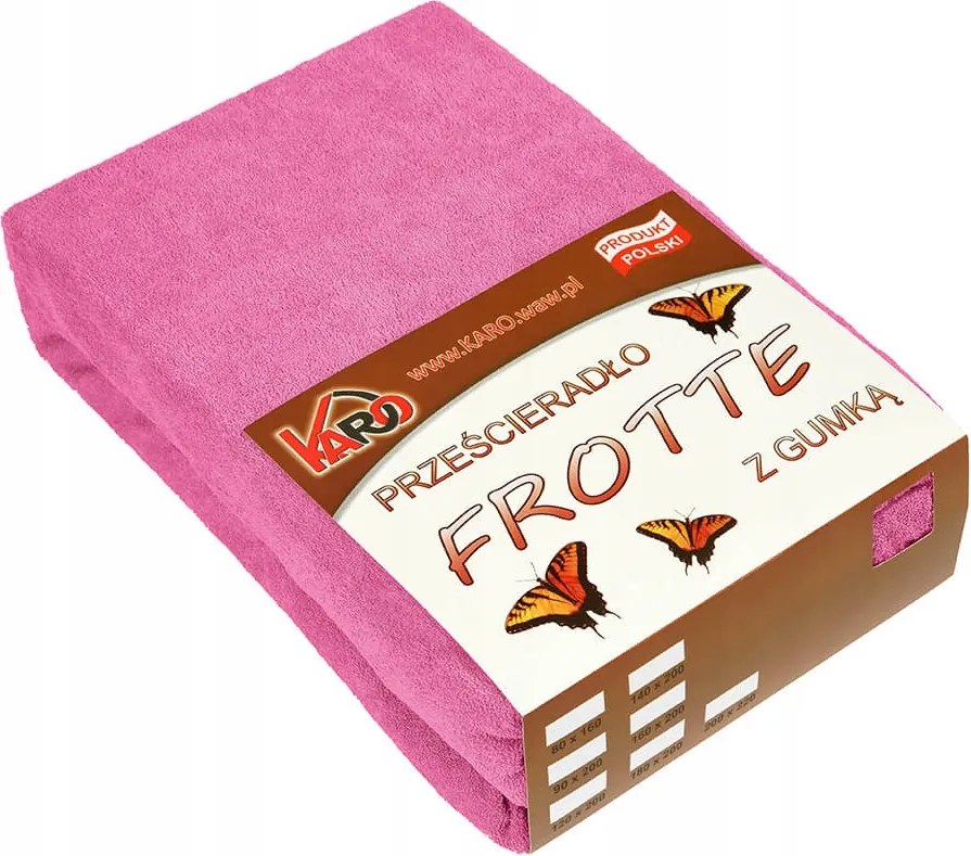 Gumis frottír lepedő 220x240 amaránt Karo