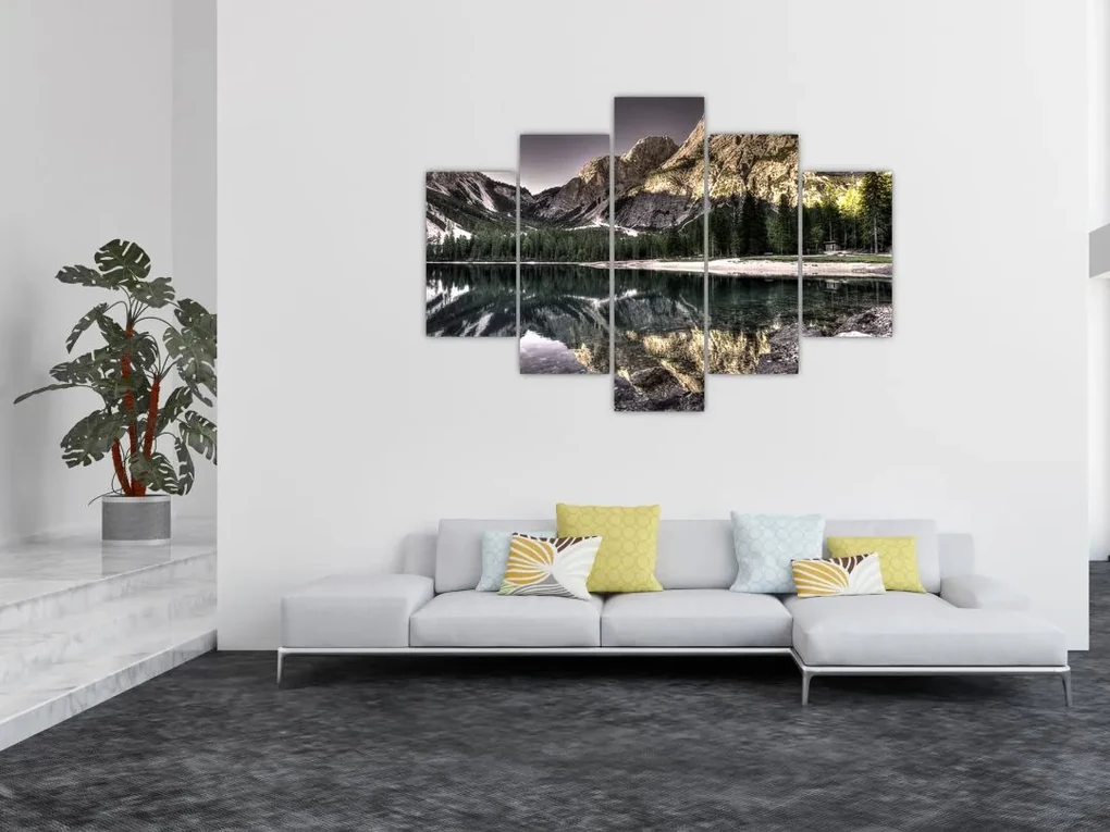 Tó a hegyekben képe (150x105 cm)