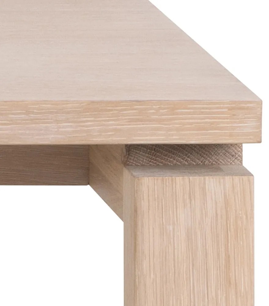 Bővíthető étkezőasztal tölgyfa dekoros asztallappal 100x200 cm Linley – Actona