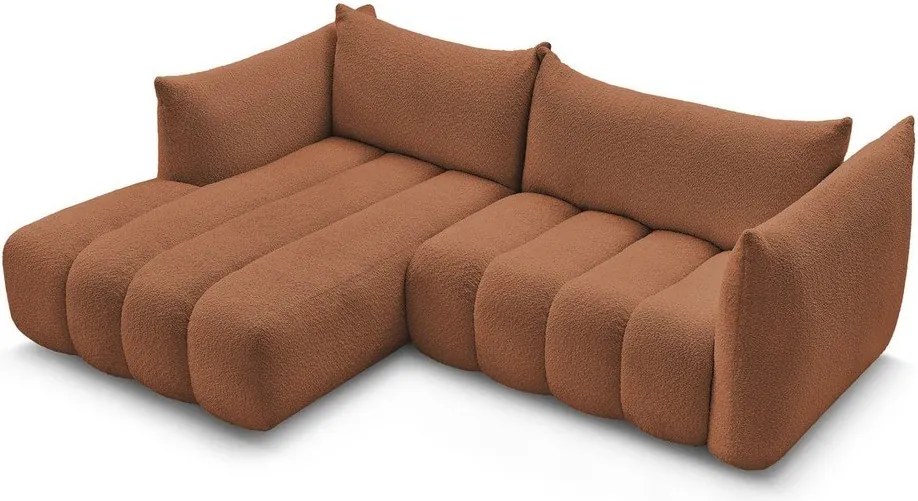 Narancssárga buklé sarokkanapé (bal oldali-heverő résszel) Azra – Bobochic Paris