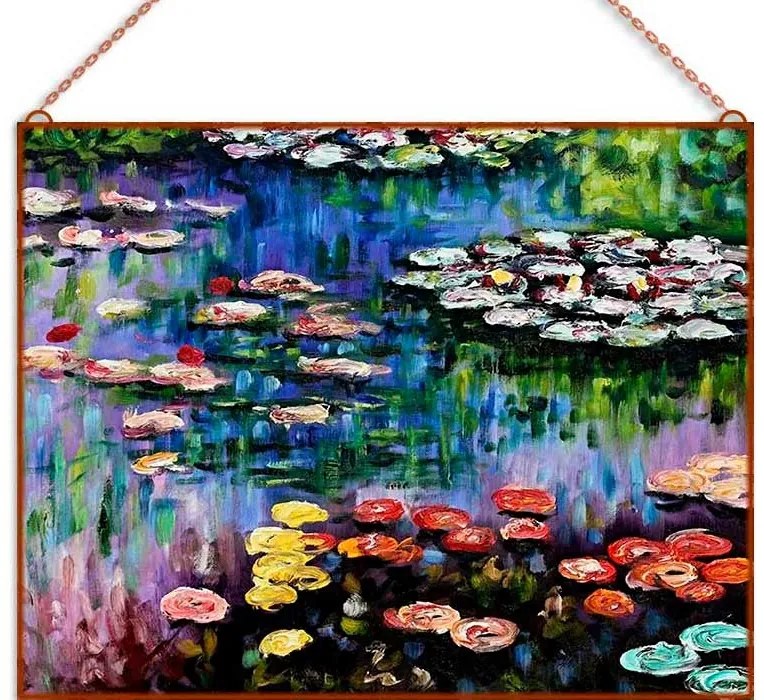 Monet - Vízililiomok üvegkép, falikép