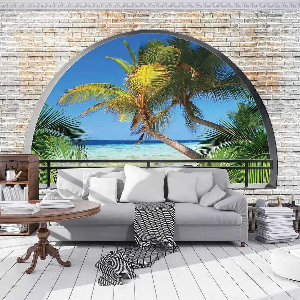 Fotótapéta - Kilátás a pálmafákra (152,5x104 cm)