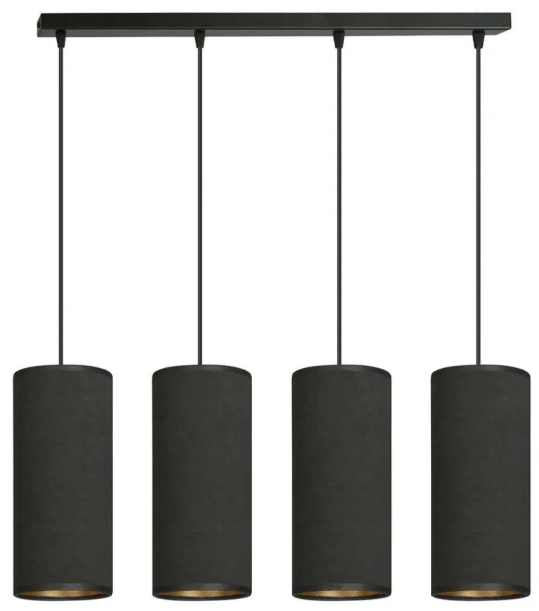 EMIBIG 1067-4 BENTE Ernyős Függesztett Lámpa Fekete E14 IP20