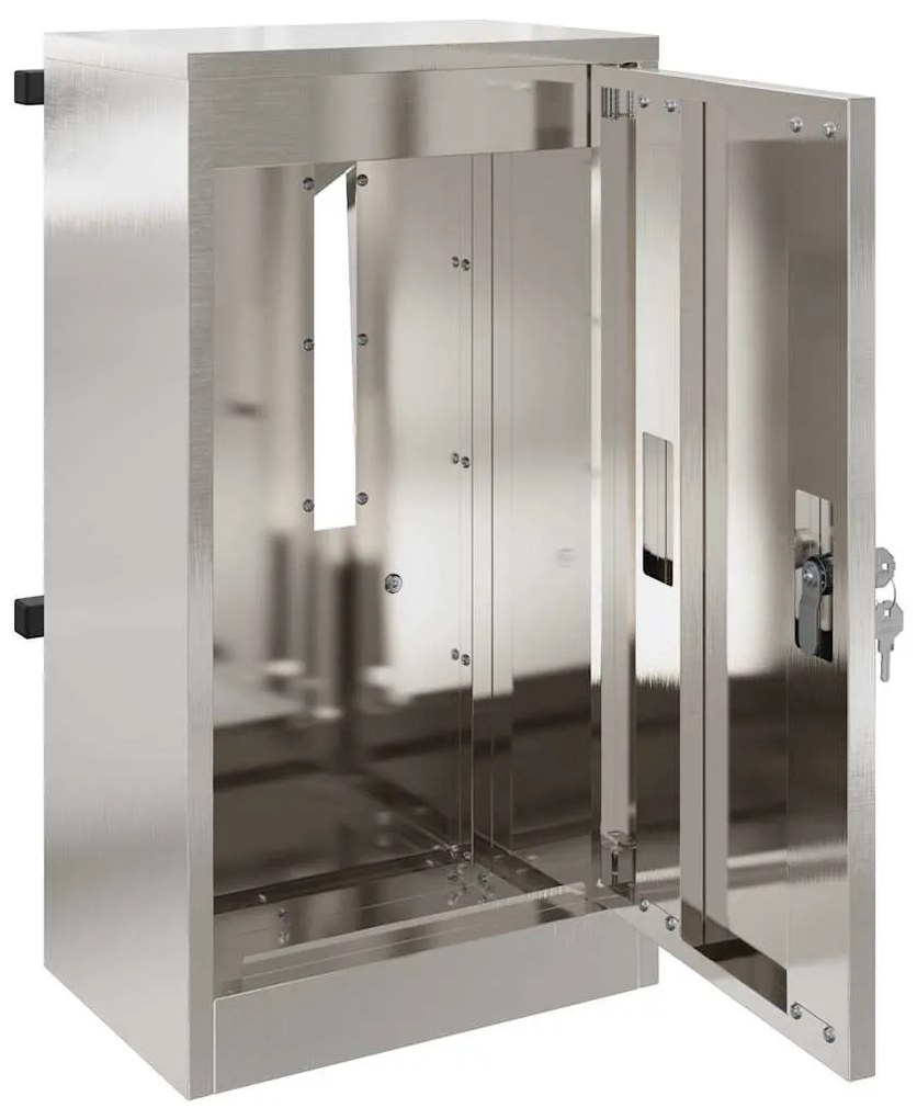 postaláda Fekete 30 x 23 x 55 cm Rozsdamentes acél