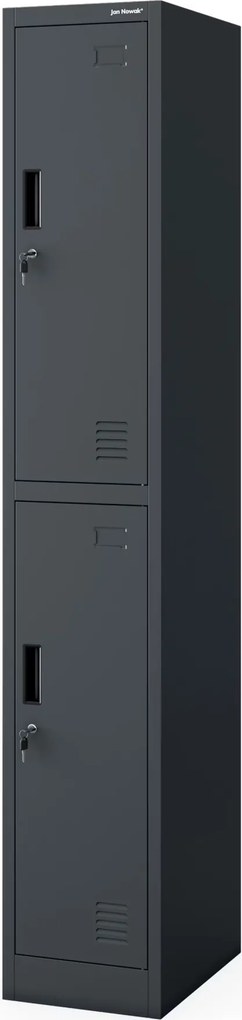 Szociális öltözőszekrény antracit IGOR 1 Plus 316,5 x 1850 x 450 mm