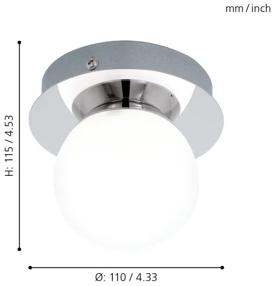 Eglo 94626 - LED Fürdőszobai lámpa MOSIANO 1xLED/3,3W/230V IP44