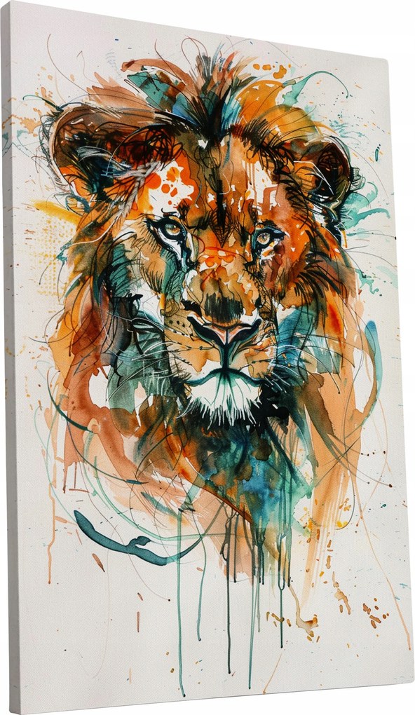 Vászonkép Színes Oroszlán modern stílusú otthon nappali szoba 60x90