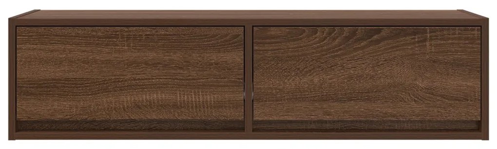 TV Szekrény Barna Tölgy 100x31x25,5 cm Szerelt Fa