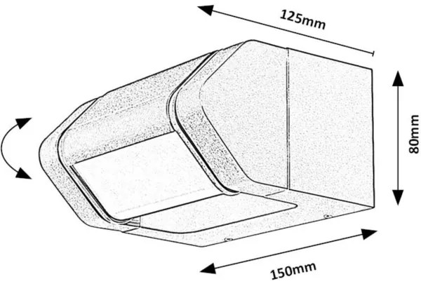 Rabalux 77103 - LED Kültéri fali lámpa MEDNA LED/8W/230V IP54 antracit