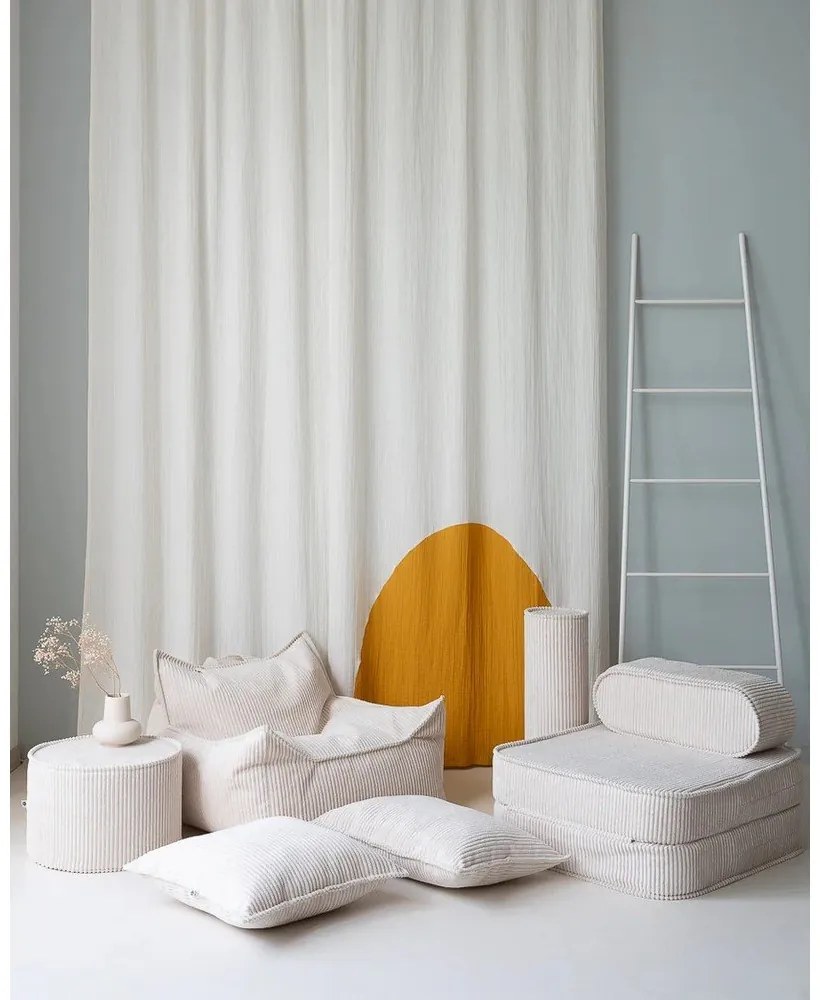 Krémszínű kordbársony párna gyerek kanapéhoz Block – Wigiwama