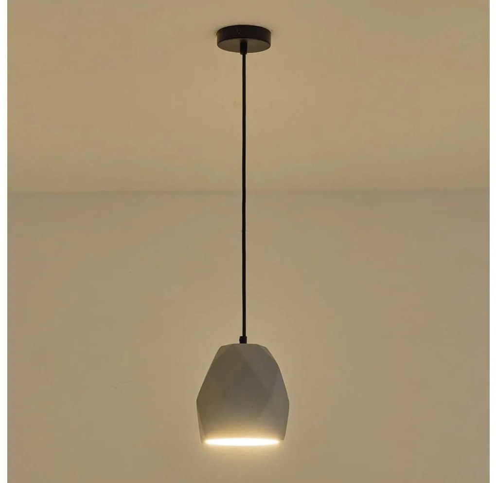 Csillár zsinóron 1xE27/40W/230V szürke