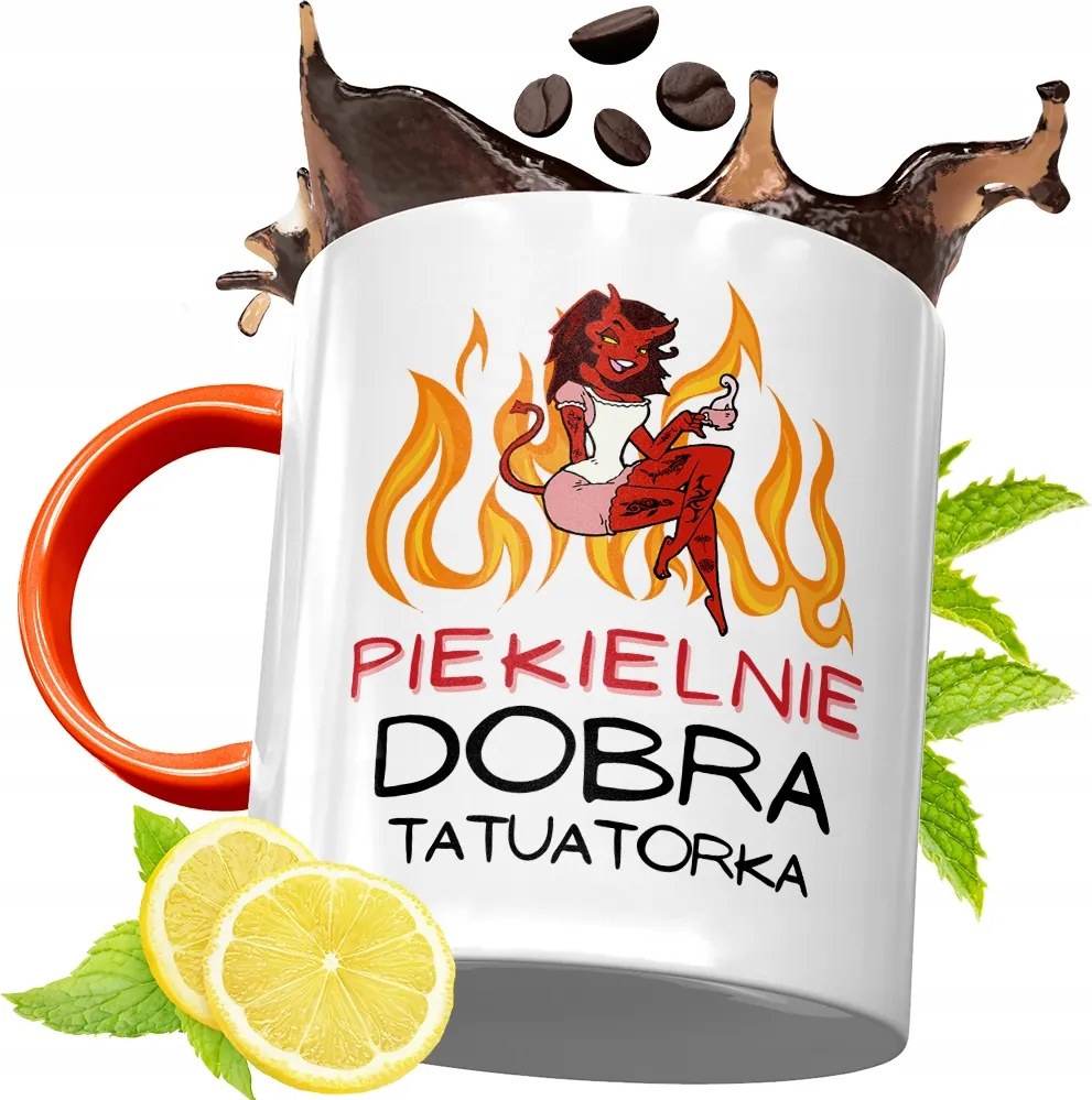 Narancssárga Bögre Tetováló Ajándék fényképes nyomtatással