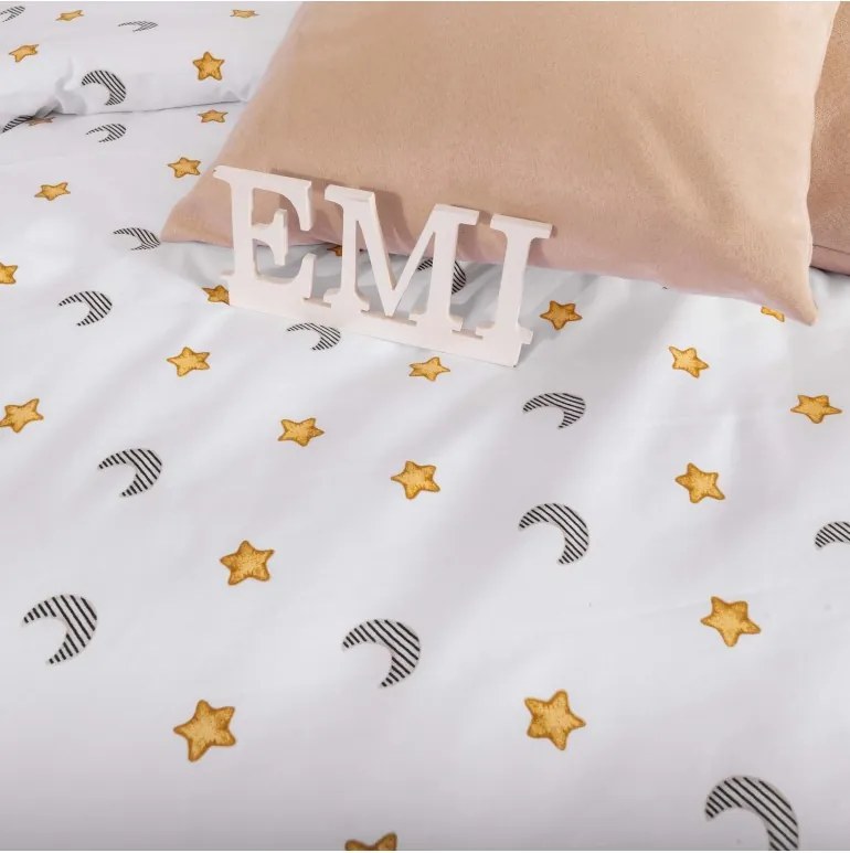 EMI Moonlight pamut ágyneműhuzat, A standard egyszemélyes ágy szett tartalma: 1x 140x200 + 1x 70x90