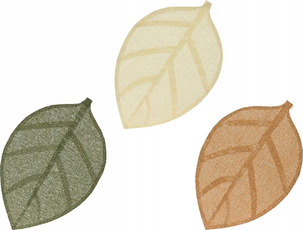 Asztali tányéralátét Levél alakú tavaszi Díszlevél 47cm