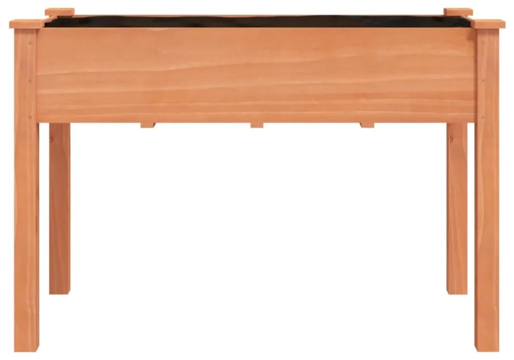 barna tömör fenyőfa kerti ültetőláda béléssel 118 x 59 x 76 cm