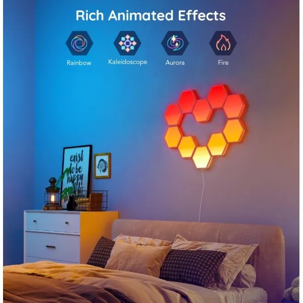 Govee - LED RGB dimmelhető panel 36W 230V Wi-Fi vezérléssel