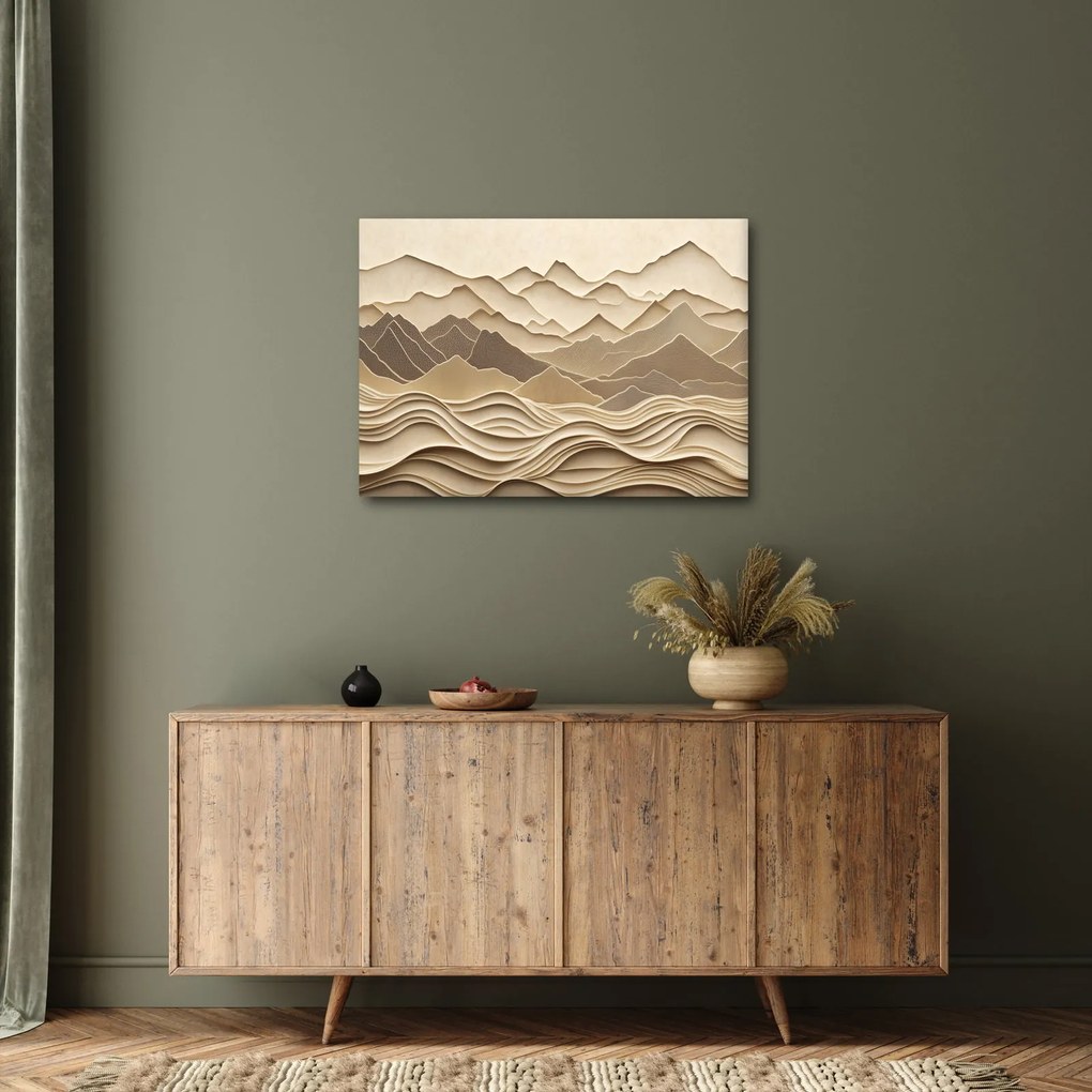 Kép - 3D hegyvonalak (70x50 cm)