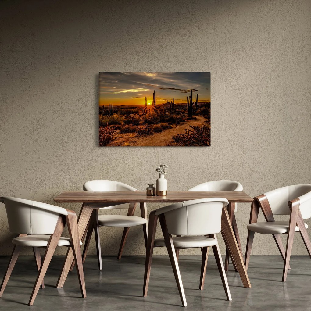 Kép - A nap vége az arizonai sivatagban (90x60 cm)