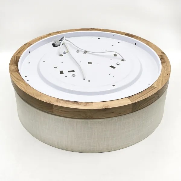 Brilagi - LED Mennyezeti lámpa BELLADONNA 3xE27/15W/230V átm. 50 cm krémes/tölgy