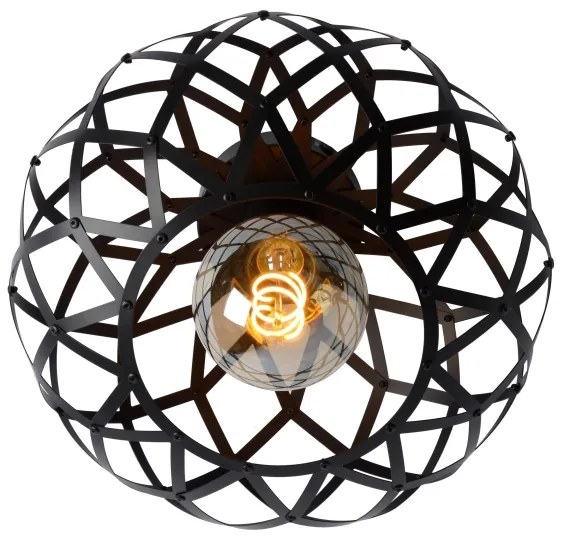 Lucide 21117/30/30 - Mennyezeti lámpa WOLFRAM 1xE27/40W/230V fekete