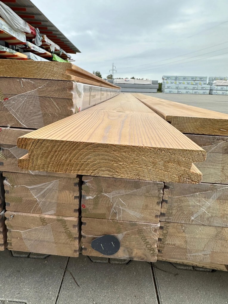 Teraszdeszka Thermo thermo fenyő sima terasz fa 26x140mm