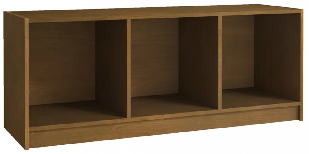 mézbarna tömör fenyőfa TV-szekrény 104 x 33 x 41 cm