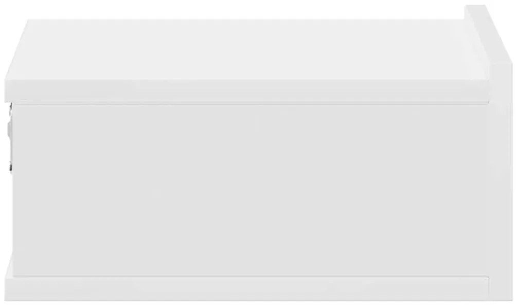 2 db fehér szerelt fa függő éjjeliszekrény 40 x 30 x 15 cm