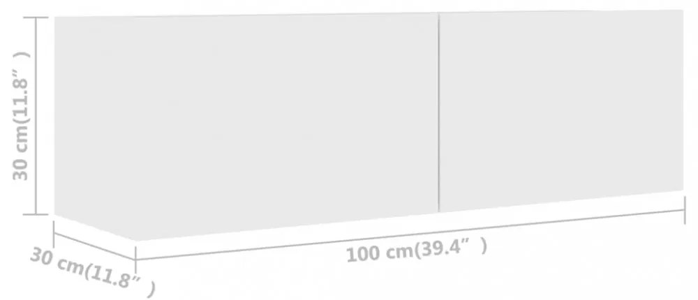 vidaXL 2 részes fehér szerelt fa TV-szekrényszett