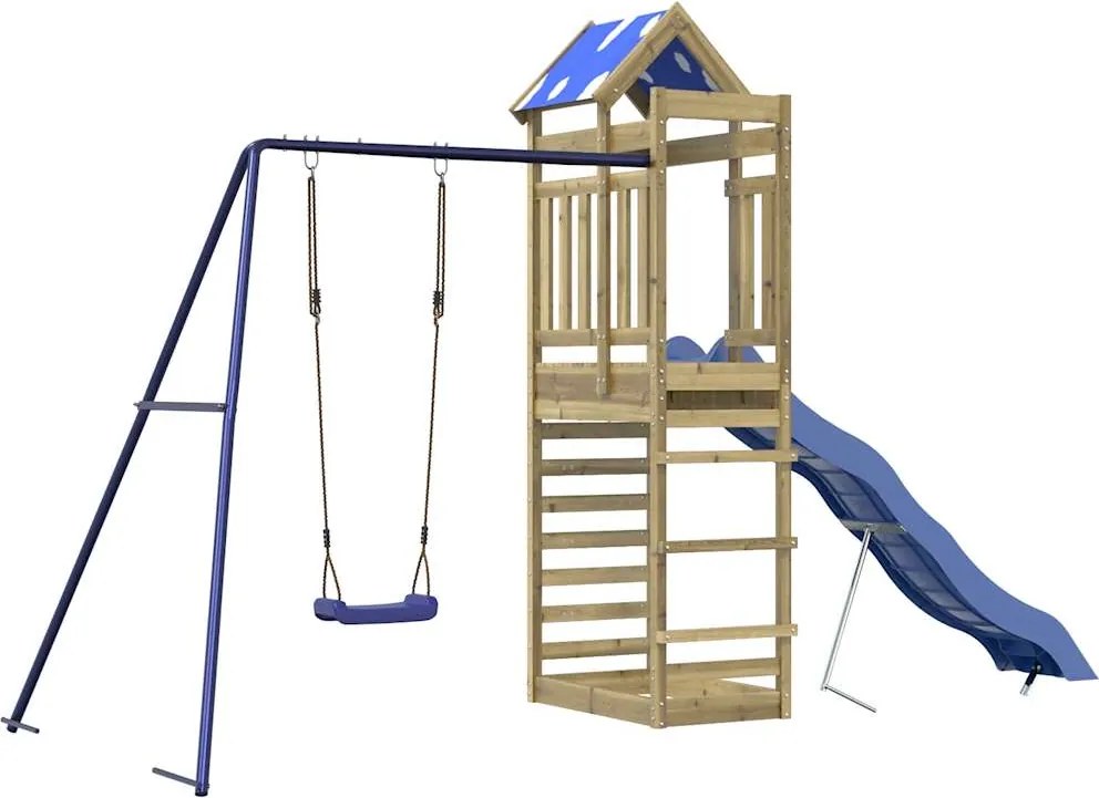 vidaXL impregnált fenyőfa kültéri játszószett