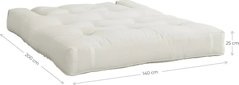 Sárga kinyitható kanapé 140 cm Hippo - Karup Design