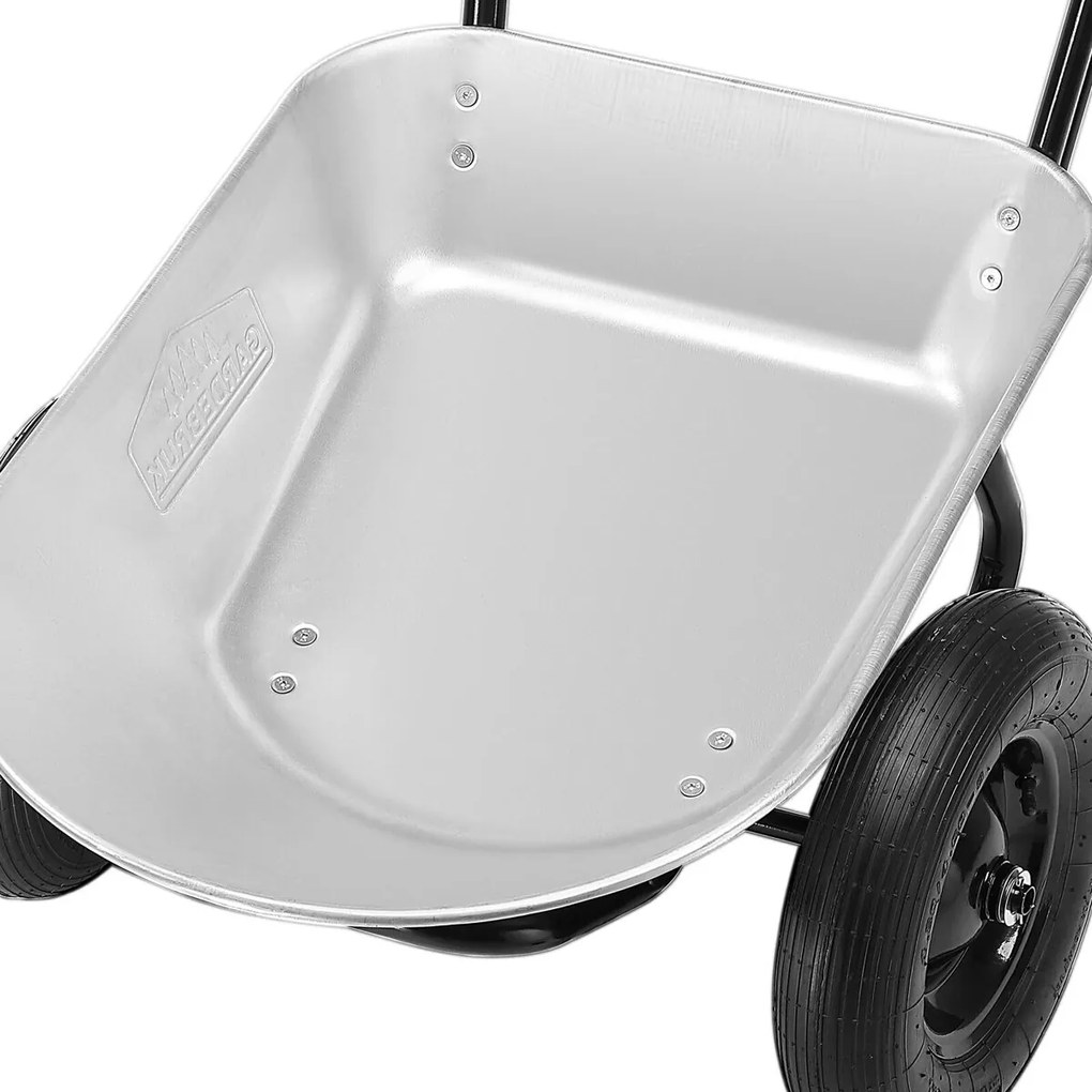 DAMO horganyzott talicska, max. kapacitás 100l/150kg, 2 gumiabroncs, ezüst/fekete