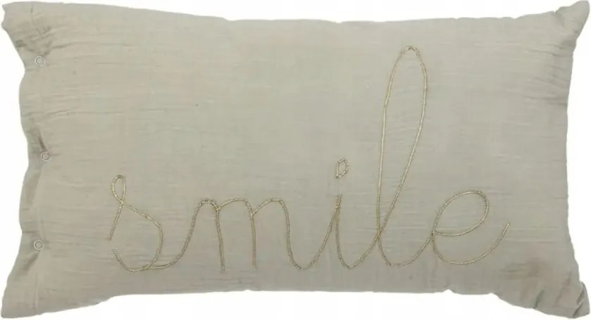Gyerek díszpárna Smile 50x30cm, zöld