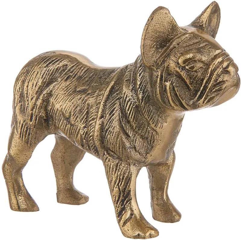 GONZO francia bulldog dekoráció, arany 14 x 5,5cm